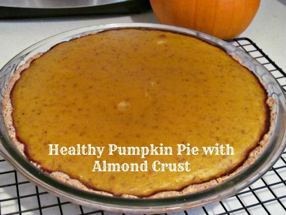 Healthy Pumpkin Pie with Almond Crust